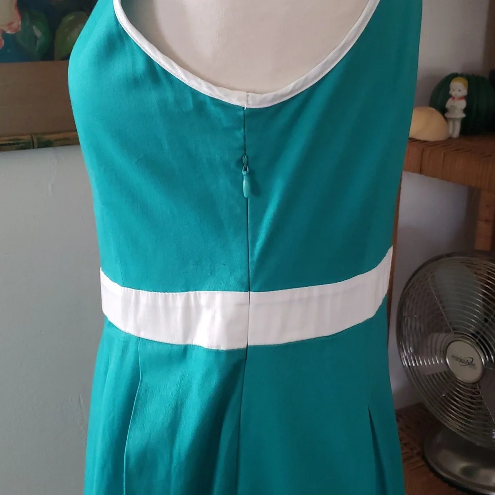 Nadine Milano Teal & White Shift Dress Size 12 - Picture 7 of 11
